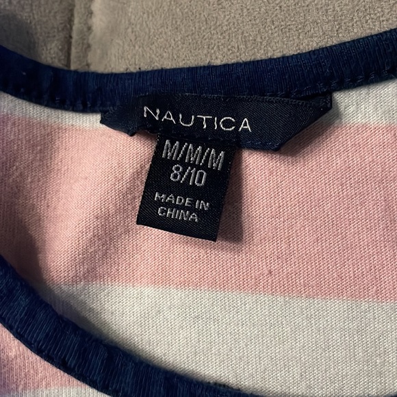 Nautica girls size 8/10 jumper/romper. In good used condition. Multi colored. - Picture 6 of 8